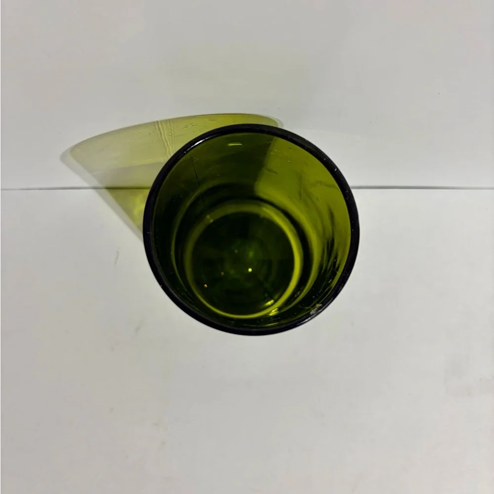 Wine Bottle 750ml Green Glass Up Cycle Vase Candle Art Cut Round DIY 5.5x3